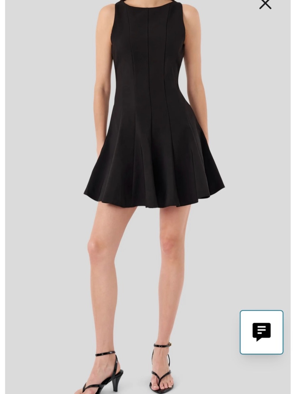 Rebecca Minkoff Black Sleeveless Fit-and-Flare Mini Dress